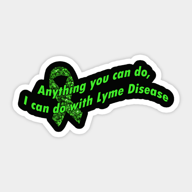 Lyme tshirt dark background Sticker by mychemfreelife